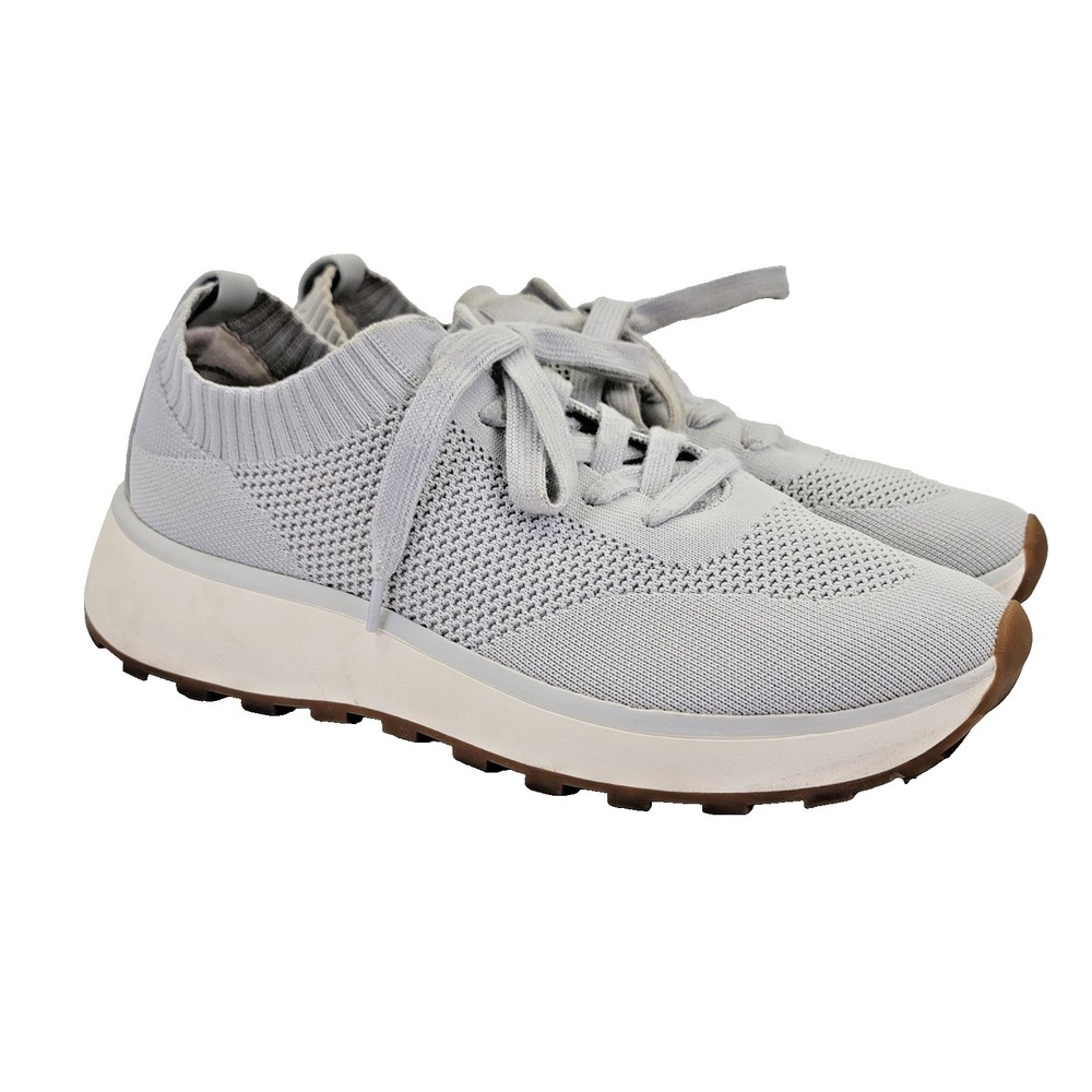 Nordstrom Rack Lesley Women's‎ Sneaker Gray Knit Lace Up Walking Shoes Size 9m